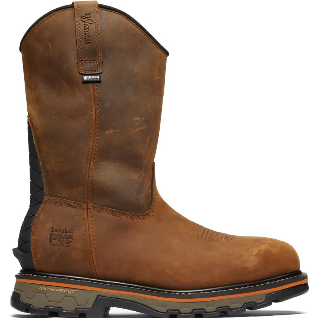 True Grit Composite-Toe Waterproof Pull-on Work Boot Brown