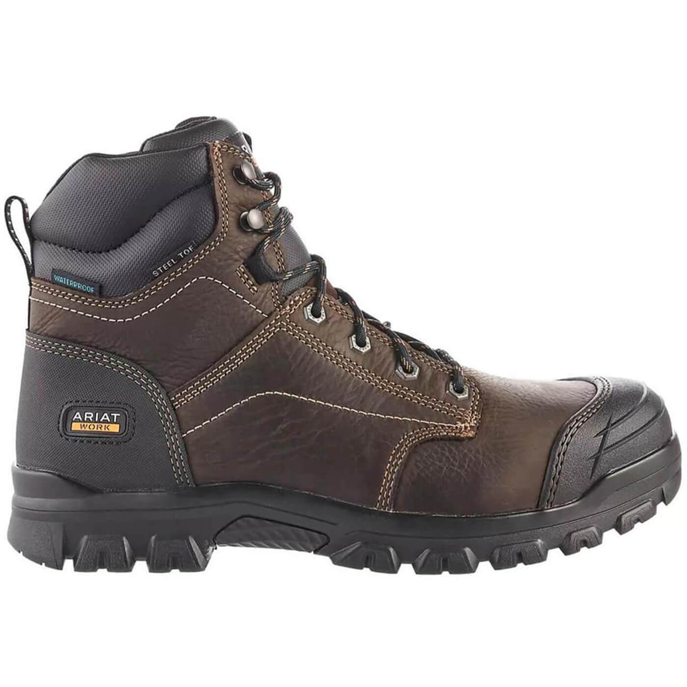 Treadfast 6" Steel-Toe Waterproof Work Boot Brown