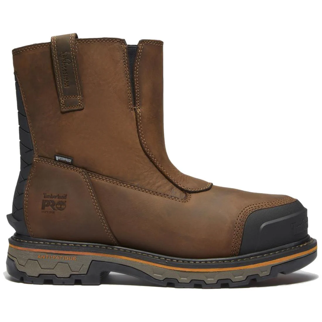 True Grit Composite Toe Waterproof Chelsea Work Boot Brown