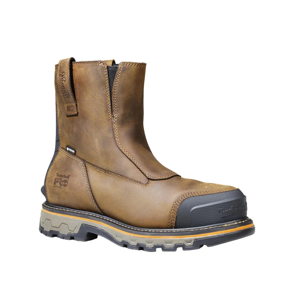 True Grit Composite Toe Waterproof Chelsea Work Boot Brown - Image 2