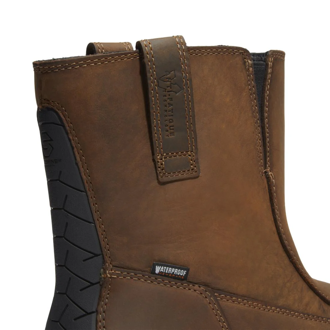 True Grit Composite Toe Waterproof Chelsea Work Boot Brown - Image 7