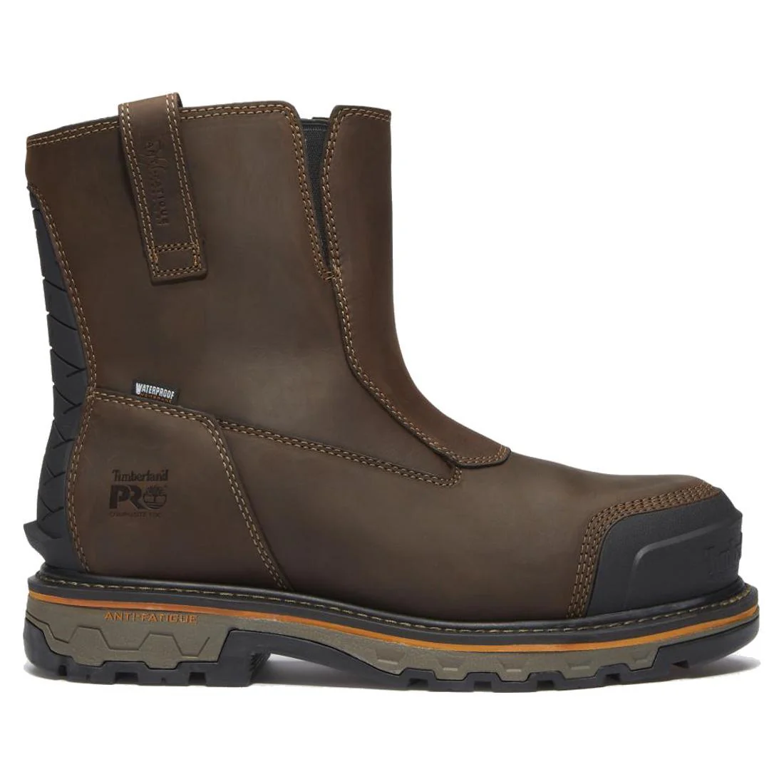 True Grit Composite Toe Waterproof Chelsea Work Boot Dark Brown