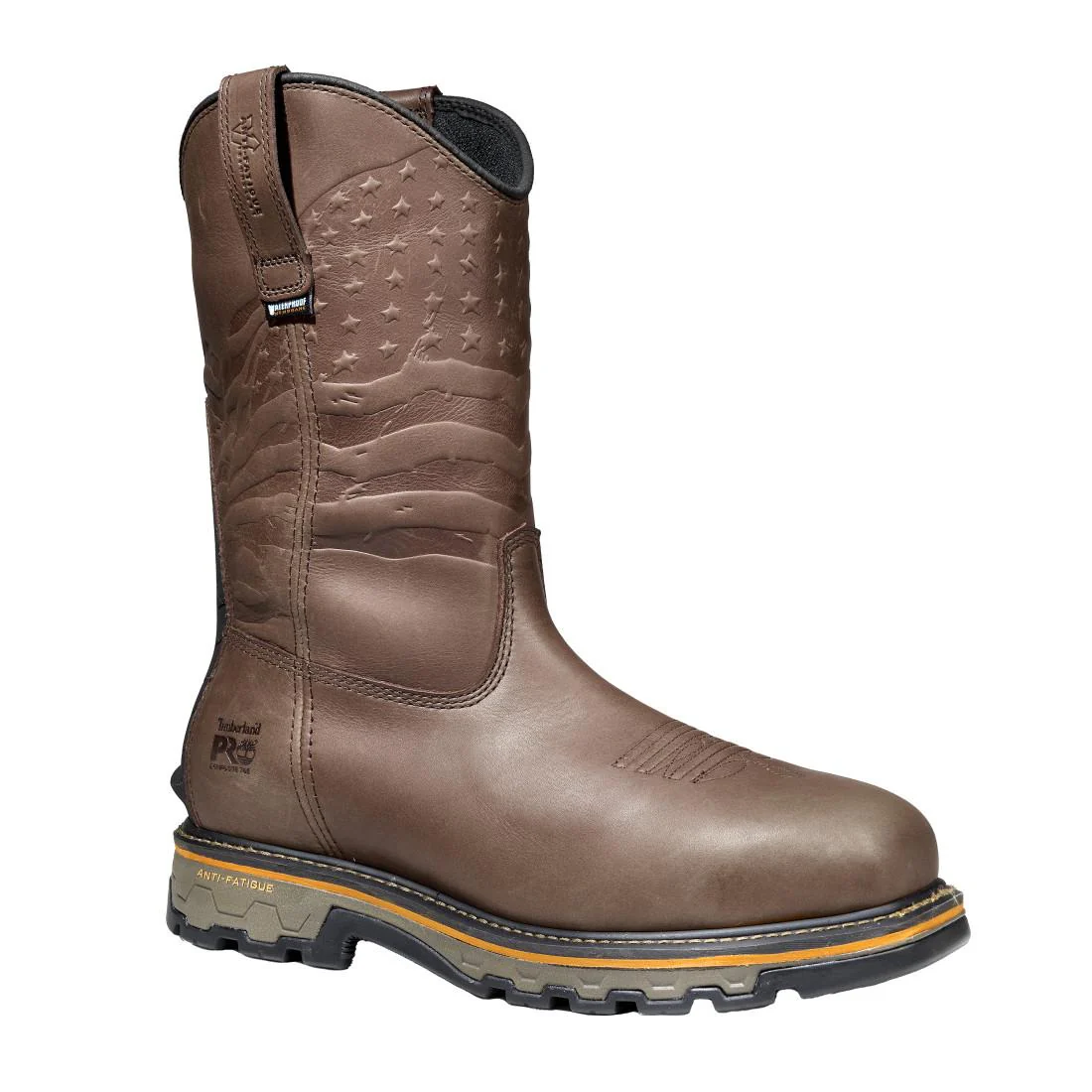 True Grit Composite Toe Waterproof Pull On Work Boots Brown - Image 2