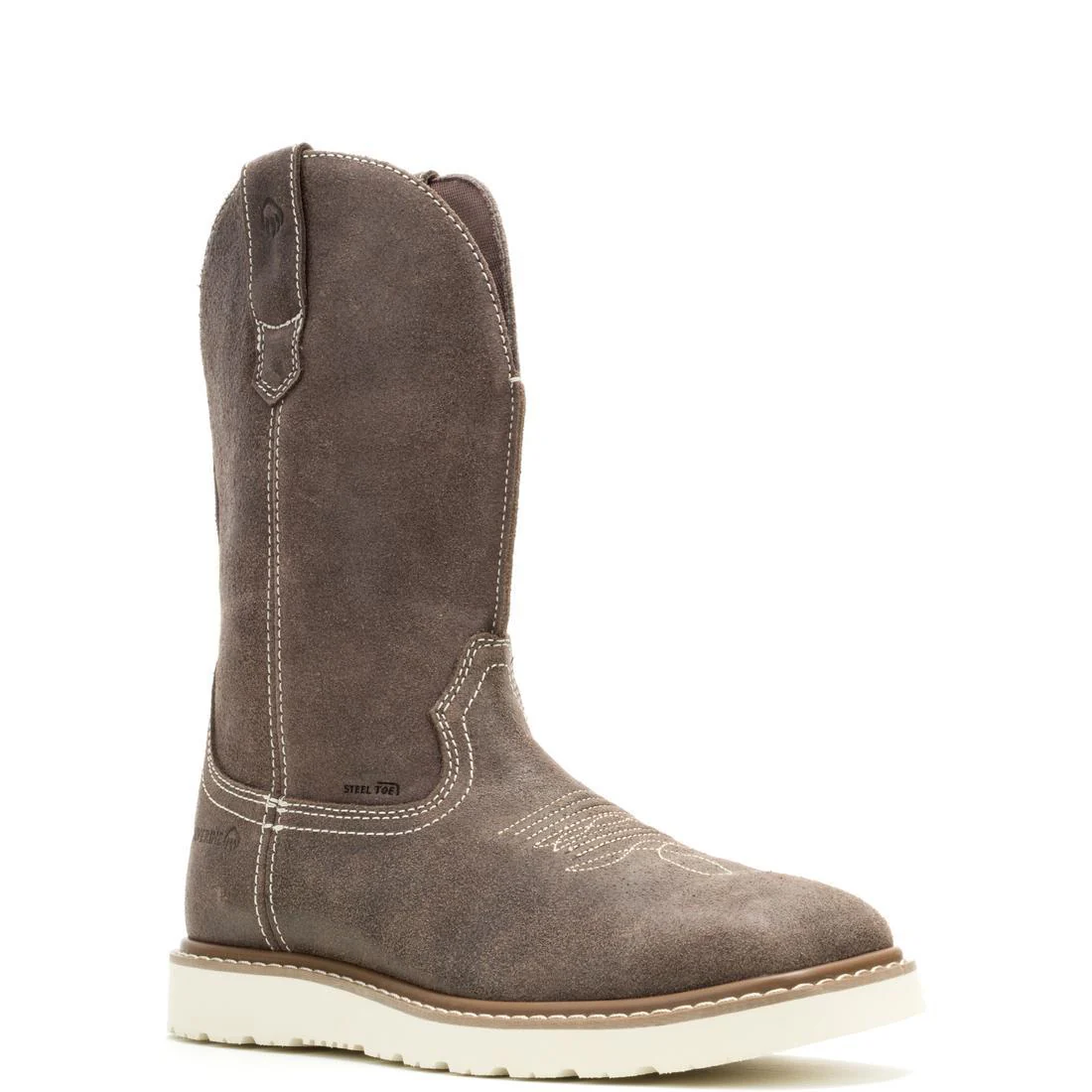 Bronc Wedge Steel-Toe Pull On Work Boot Iron - Image 2
