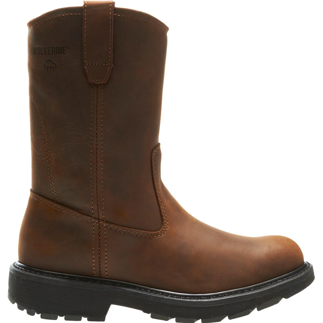 Dd Work Soft-Toe Pull On Work Boot Dark Brown
