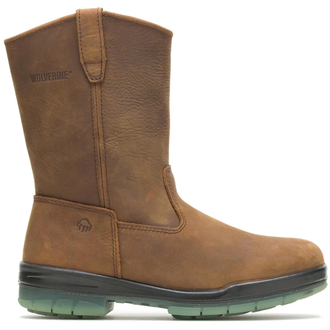 DuraShocks® Waterproof Insulated Steel Toe Pull-On Wellington Work Boot – Brown