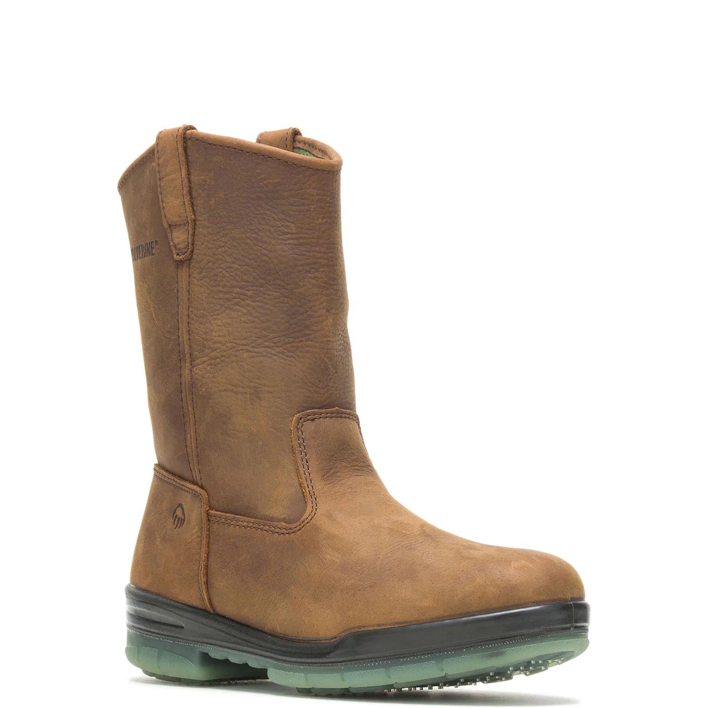 DuraShocks® Waterproof Insulated Steel Toe Pull-On Wellington Work Boot – Brown - Image 2