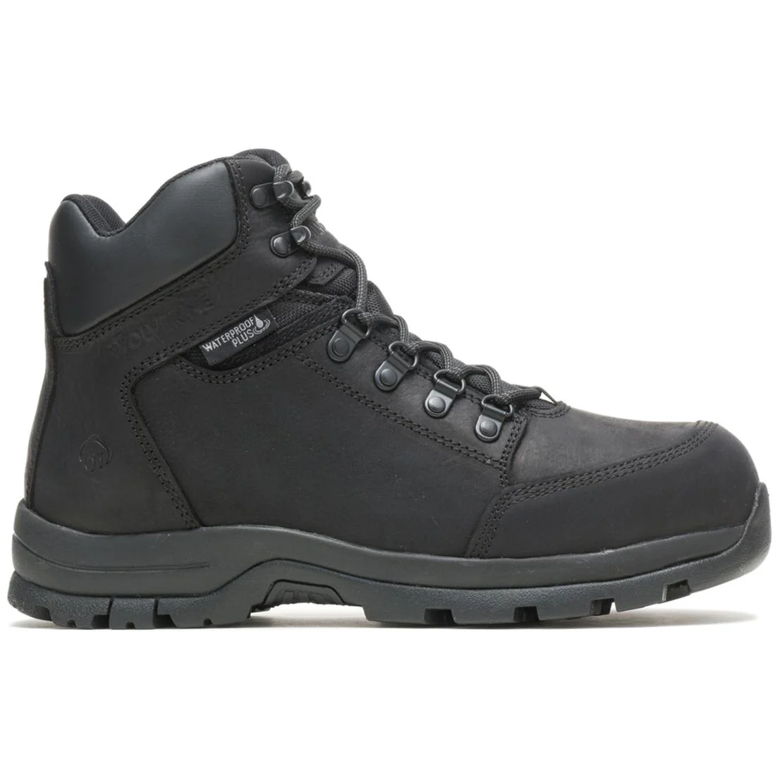 Grayson Waterproof Steel-Toe Mid Work Boot Black