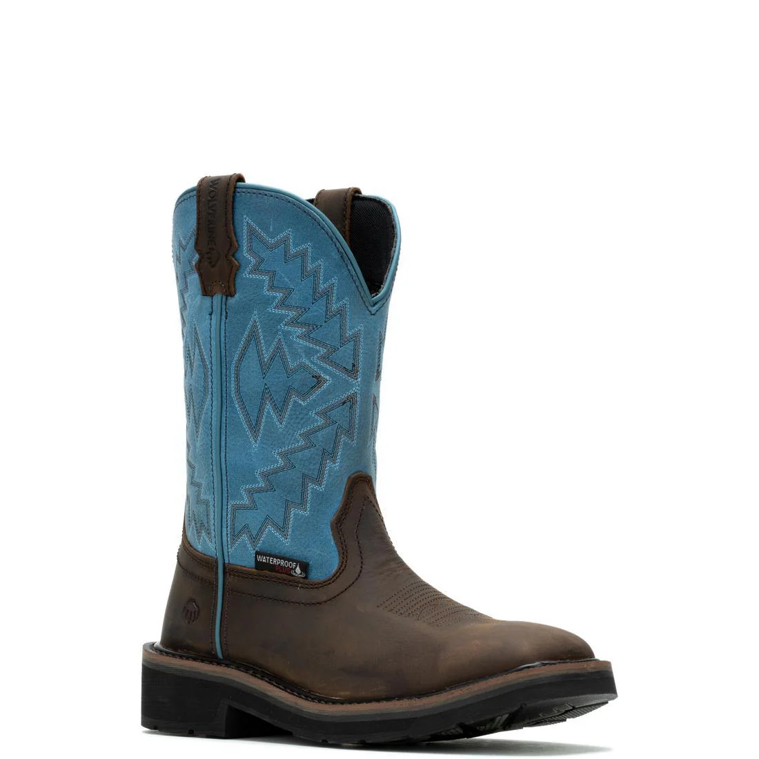Rancher Arrow Women's Steel-Toe Pull-On Wellington WP Work Boot Blue - Image 2