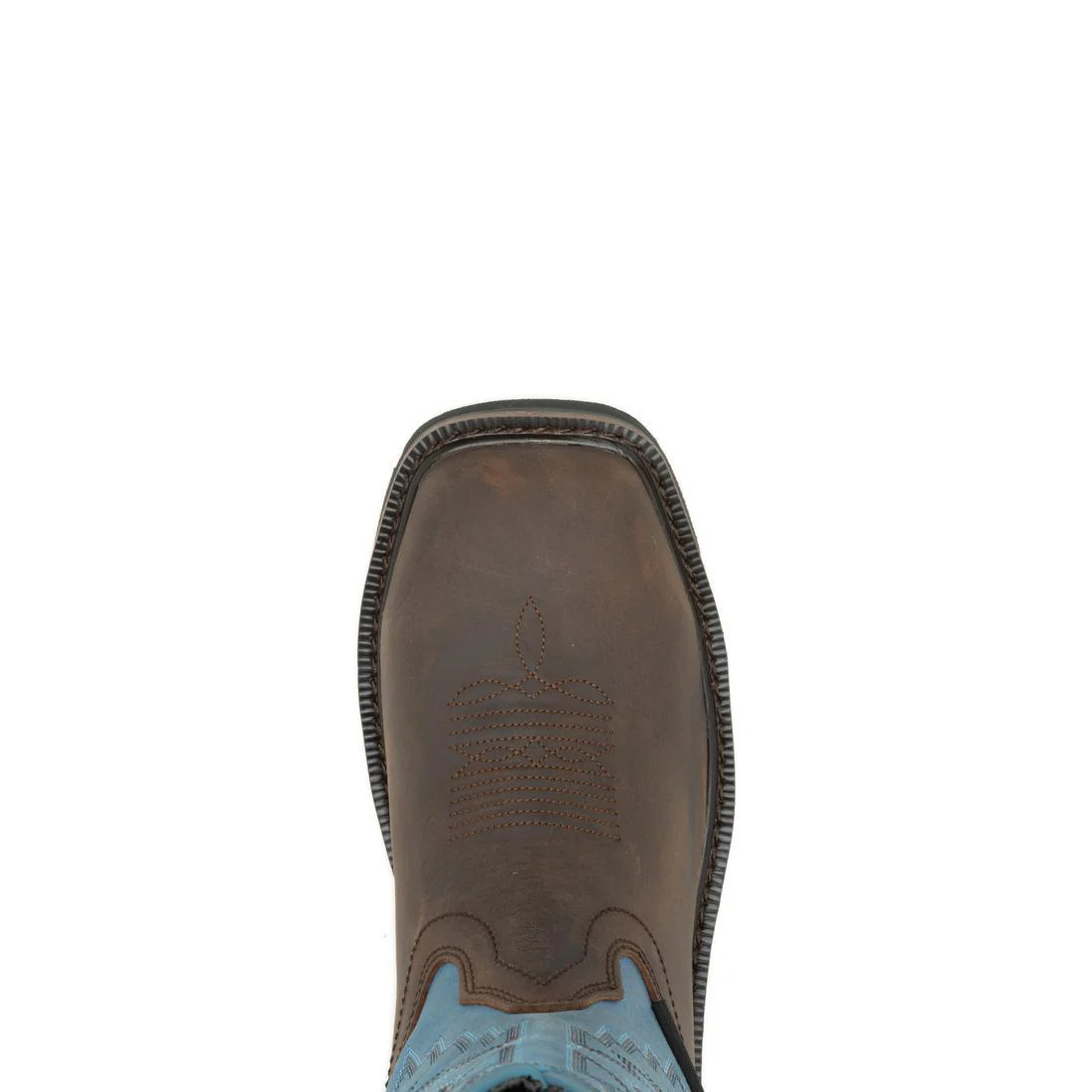 Rancher Arrow Women's Steel-Toe Pull-On Wellington WP Work Boot Blue - Image 4