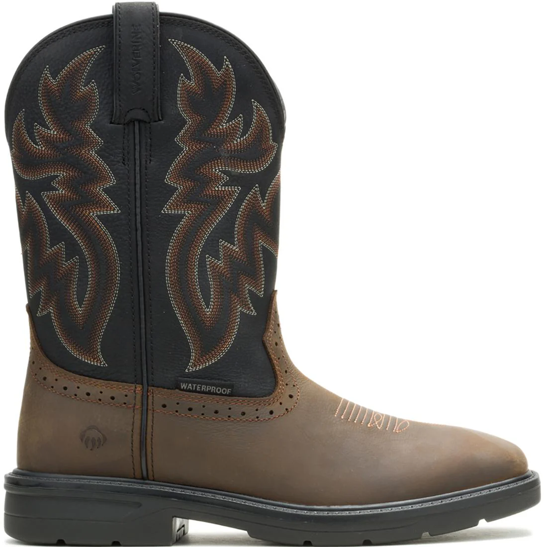 Rancher Level WP Soft-Toe Pull-On Work Boot Black/Brown