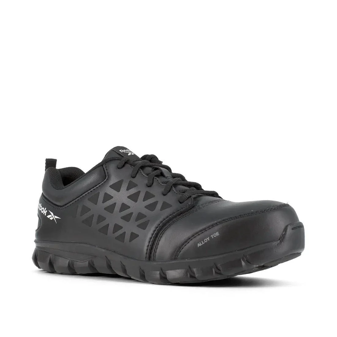 Women's Sublite Cushion Alloy-Toe Athletic Leather Work Shoe Black - Image 4