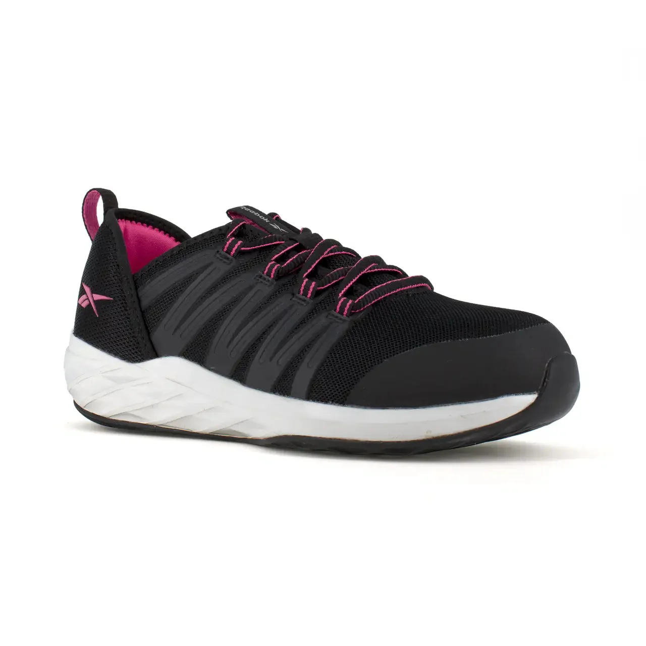 Women's Astroride Steel-Toe Athletic Work Shoe Black/Pink - Image 2