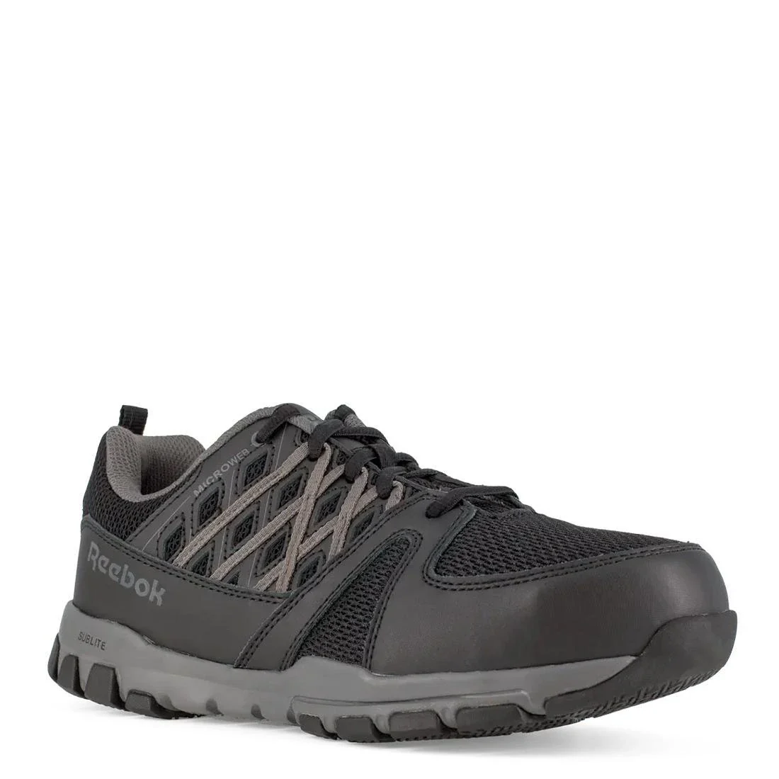 Women's Sublite Steel-Toe Athletic Work Shoe Black/Grey - Image 2
