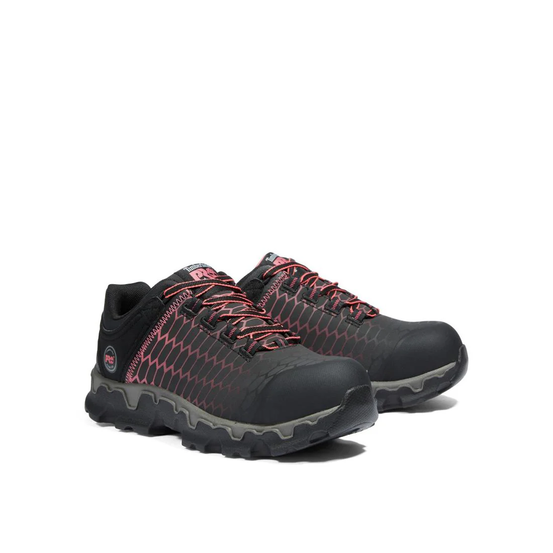 Women's Powertrain Sport Alloy-Toe Work Shoe Black/Pink - Image 6